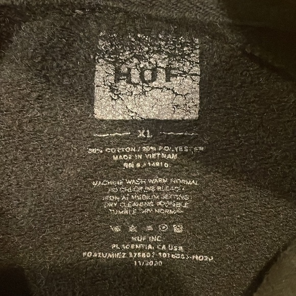 Huf Youth Flag Hoodie Size Xl - Picture 4 of 9